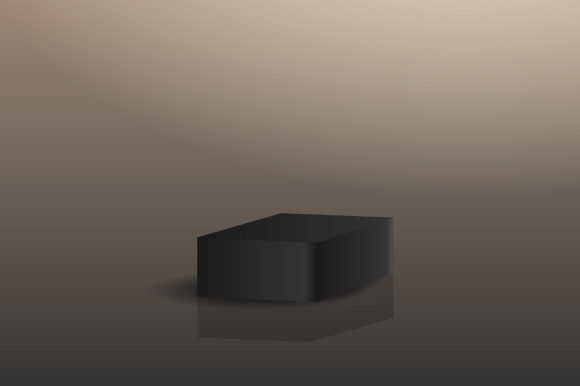 3D Black Geometric Shape Decoration