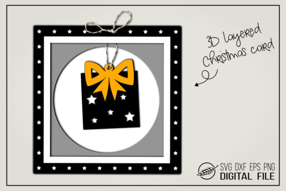 3D Christmas Card - Gift - Present