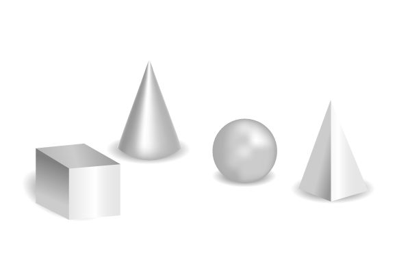 3D Gradient Geometric Shapes Design