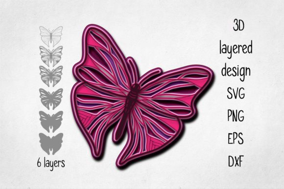 3D Layered Butterfly: A Distinctive Approach to Dimensional Art and Design