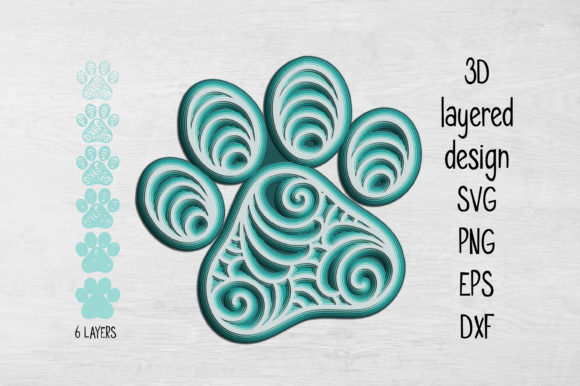 3D Layered Dog Paw: A Practical Design Asset for Real Projects