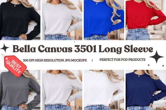Bella Canvas 3501 Long Sleeve Mockup Bun: A Practical Tool for Visual Clarity and Brand Consistency