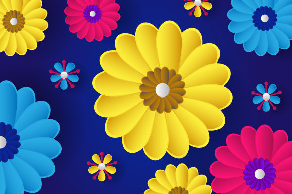 Colorful 3D Flower Floral Pattern Design: A Vibrant Tool for Creative Expression and Practical Impact