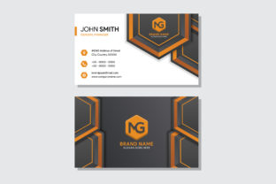 Hexagon Gold Black Business Card