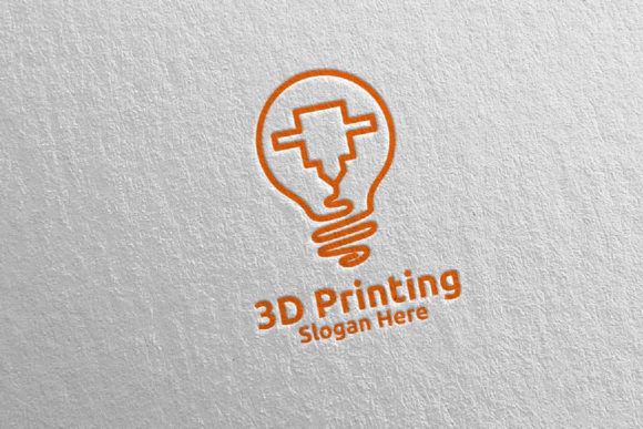 Idea 3D Printing Company Logo Design 56