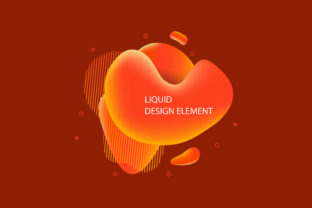 Orange Liquid Banner Element