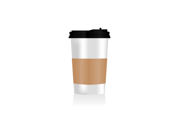 Paper Coffee Cup Realistic 3D Mockup