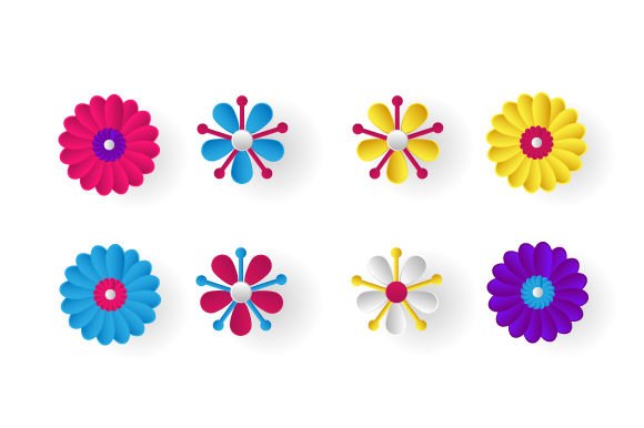 Realistic Flower Design Collection